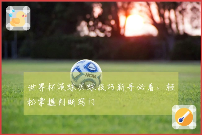 世界杯滚球买球技巧新手必看，轻松掌握判断窍门